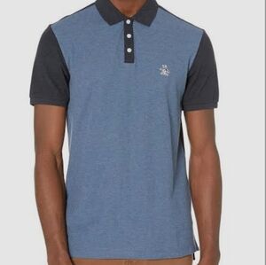 Original Penguin Blue Men's Size Medium Colorblock Polo Short Sleave Shirt